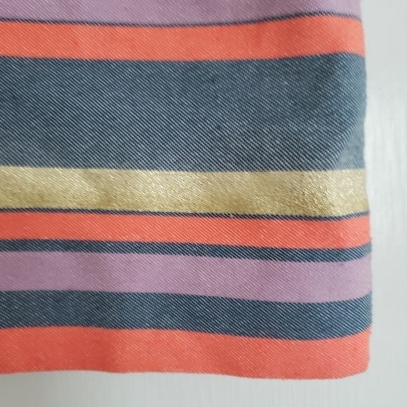 J. Crew Striped shimmery casual skirt mini Size 00 - Picture 8 of 11